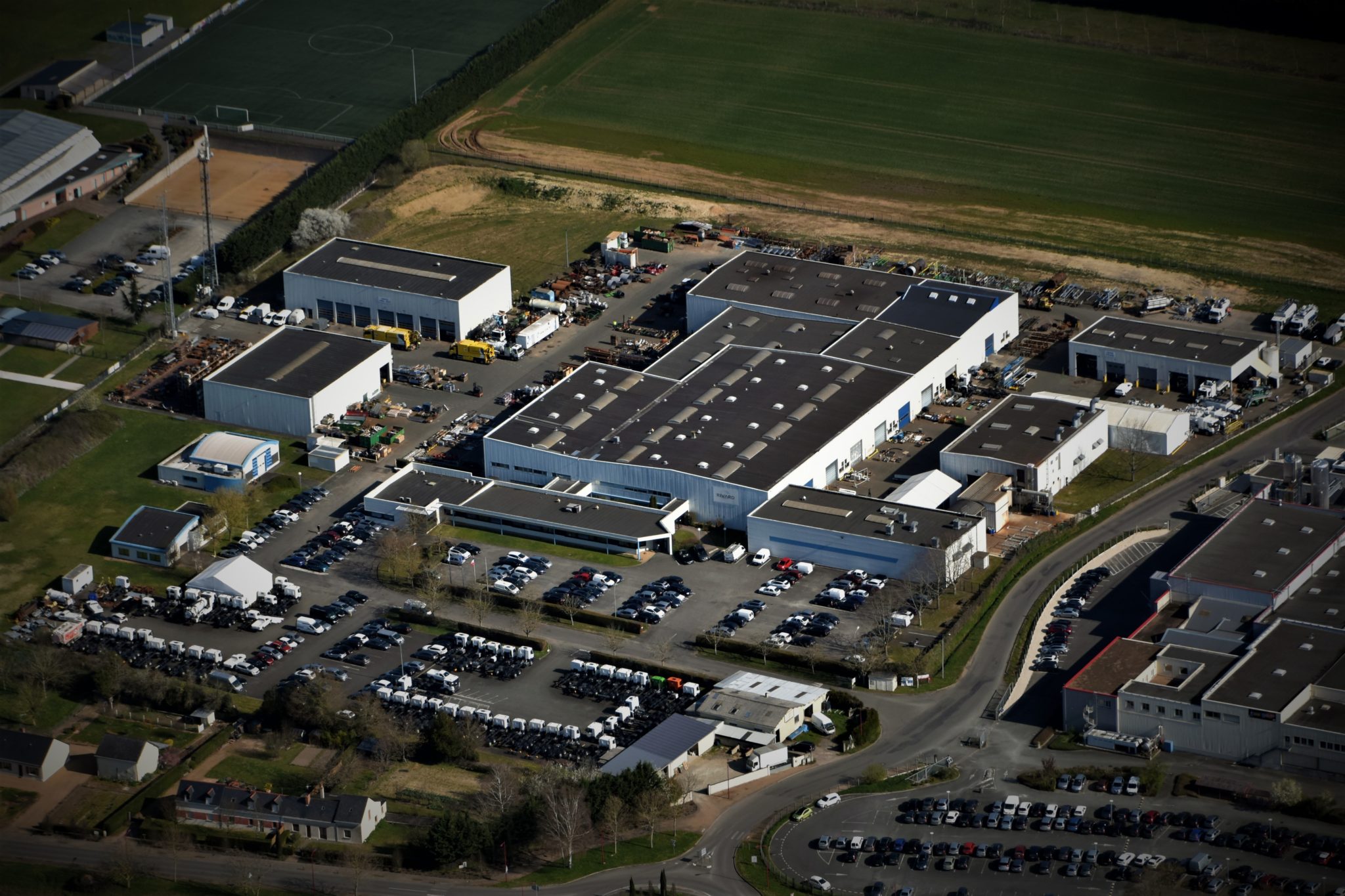 Rivard - Vue aérienne du site - visitez nos entreprises