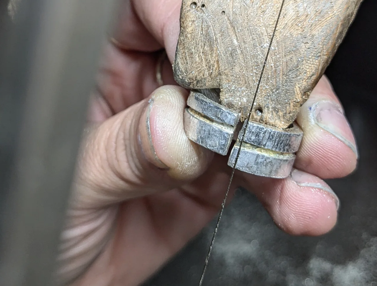 bague argent or spinelle